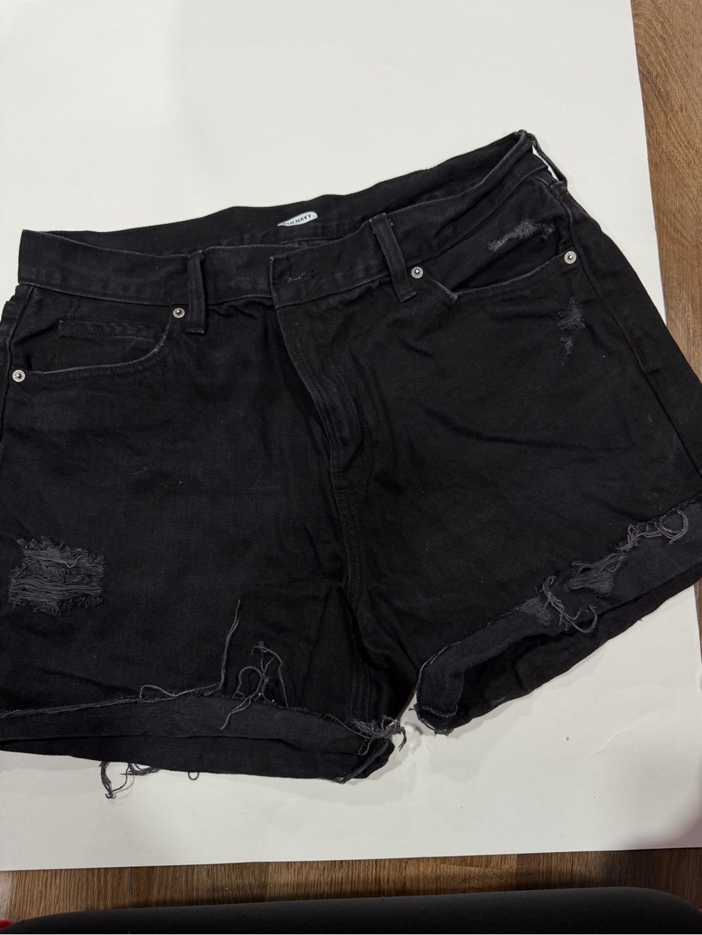 Black Distressed Women’s Denim Shorts